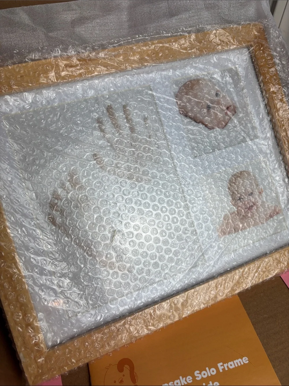 KeaBabies Solo Baby Handprint & Footprint Keepsake Frame — Wooden